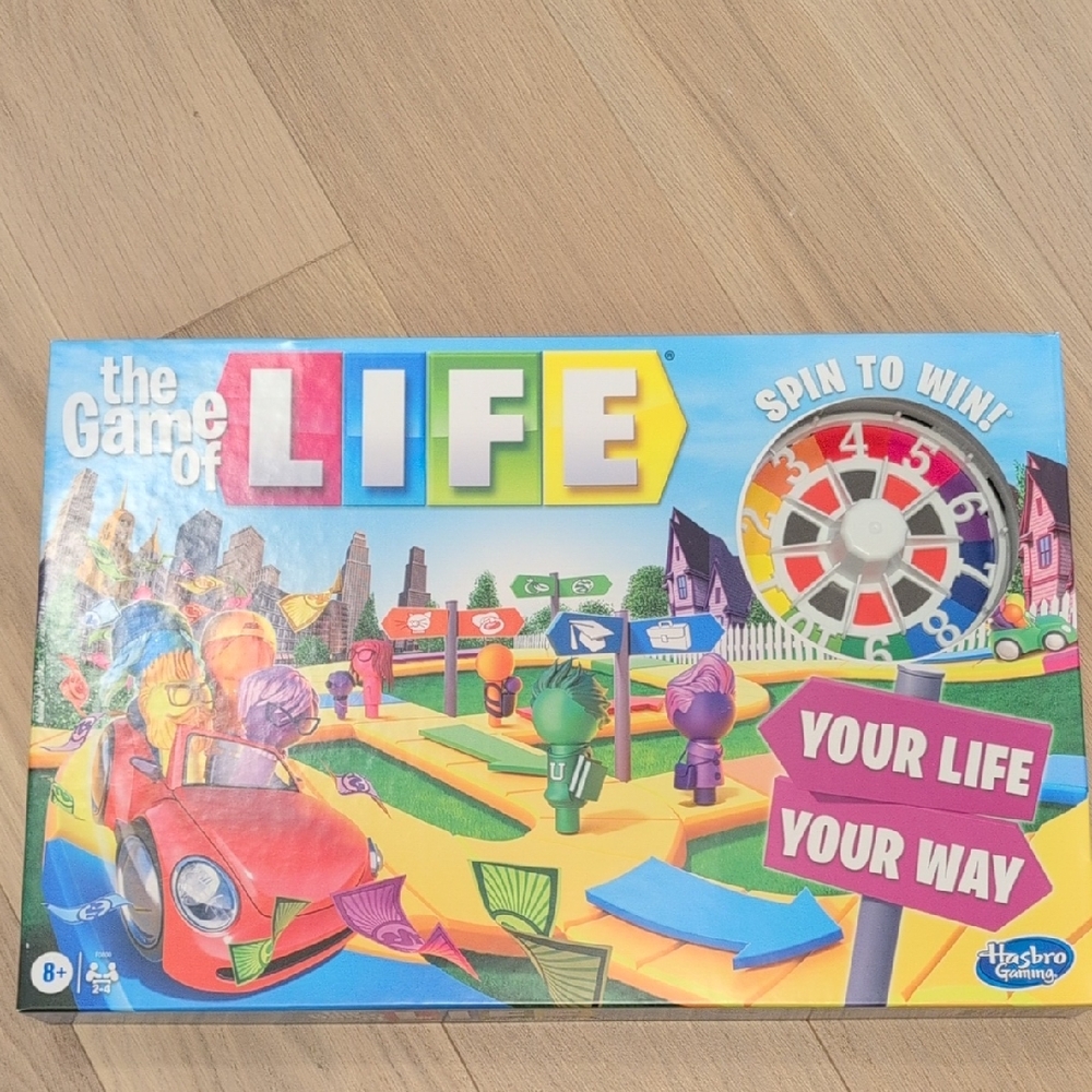 Hasbro LIFE Board Game - Blue, Yellow, Green, Red